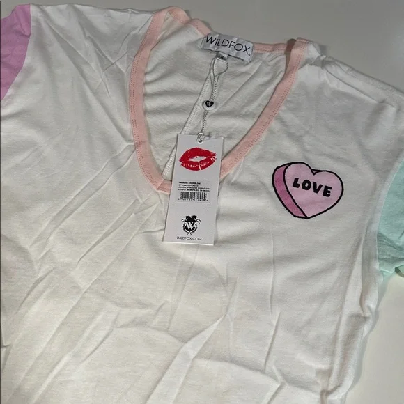 WILDFOX Paradise Colorblock V-Neck Tee - Picture 7 of 12